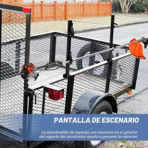 Vista 5 de Zonon Bastidores de recortadora para remolques abiertos, 2 posiciones de bloqueo