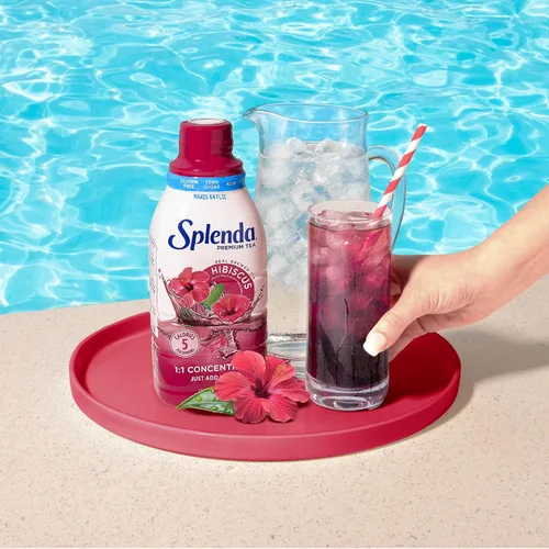Vista 10 de SPLENDA Té de hibisco 1:1 concentrado de alta calidad, sin azúcar, sin gluten, té hecho real, 32 onzas líquidas (paquete de 2)