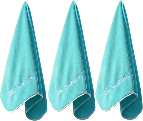 Vista 14 de Toallas de microfibra para gimnasio de tamaño grande súper suaves para ejercicio, fitness, deportes, entrenamiento, 380-GSM 15-pulgadas x
