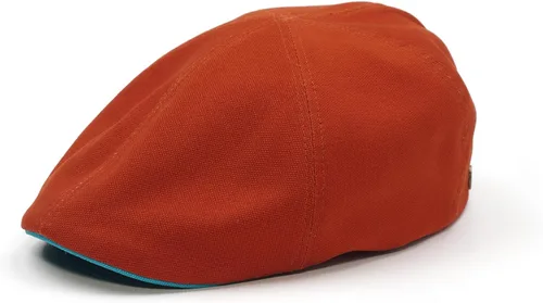 Vista 2 de Sterkowski Modelo Rusty Gorra plana tejida 100% algodón en Panamá para hombres y mujeres Gorra de periódico colorida y transpirable