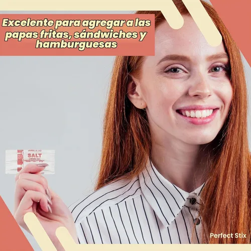 Vista 9 de Perfect Stix Paquetes de sal yodada - 0.02 oz - 1000 paquetes (el embalaje puede variar)