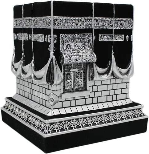 Vista 11 de Inicio Decoración de mesa Kaba Réplica Modelo Showpiece Bookend Eid Gift (grande, dorado)