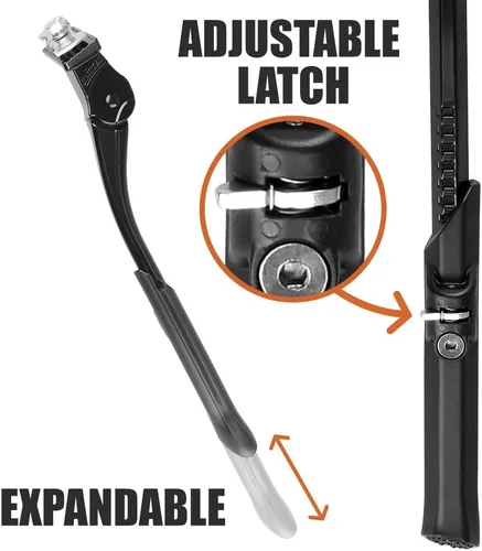 Vista 3 de Soporte para bicicleta ajustable de BV con pestillo de resorte integrado oculto, para bicicletas de 24 a 29 pulgadas Negro