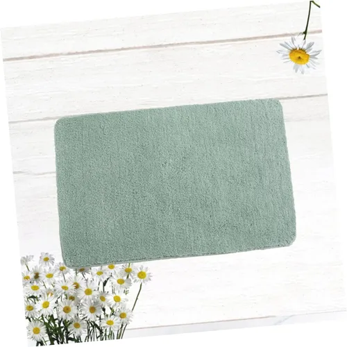 Vista 9 de Luxshiny Alfombra de baño, antideslizante, resistente al deslizamiento, alfombra de felpa para baño, alfombra de pasillo de baño, alfombra de Verde