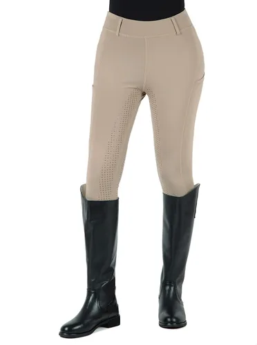 Vista 7 de beroy Pantalones de equitación para niñas, pantalones ecuestres, mallas de caballo para la escuela para niños, bolsillos de silicona para asiento