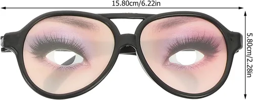 Vista 2 de NUOBESTY Gafas de broma divertidas de Halloween, gafas de ojos masculinas y femeninas, anteojos divertidos con estampados, anteojos de fiesta