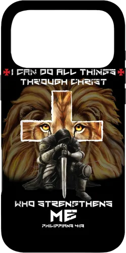 Vista 25 de Fundas para iPhone 11 Christian Phone Cases Men Bible Verse Philippians 4:13 Lion Case
