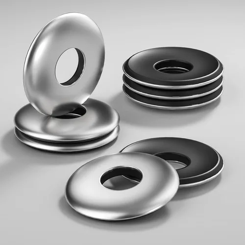 Vista 3 de 200 piezas de arandelas de sellado #14x3/4 de acero inoxidable 304 con neopreno EPDM enlazado
