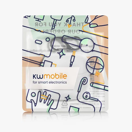 Vista 7 de kwmobile Funda compatible con JBL Tune Flex - Funda de silicona para auriculares - Blanco