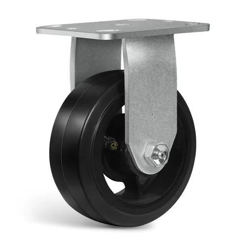 Vista 45 de Ruedas resistentes de 4 pulgadas, ruedas industriales de placa con rueda de goma, utilizadas para carrito de herramientas, plataforma, camión