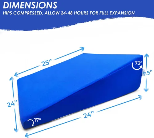 Vista 4 de Elevador de cuña de cama para reflujo ácido, dormir, control de postura, almohada de maternidad, recuperación de cirugía, elevación de 7.5 pulgadas