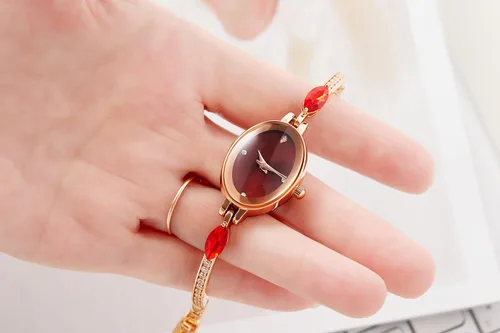Vista 2 de TIME100 Womens Watch,Mini Ladies Fashion Dress Women Watch Oval Bracelet Dial Quartz Wrist Watch,Waterproof Watch for Women