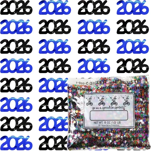 Vista 66 de Confetti Year 2023 Blue Royal, Orange Combo - 2 bolsas de media onza (1 oz)