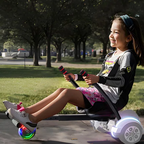 Vista 8 de VEVOR Hoverboard Seat Attachment, Adjustable Frame, 220 LBS Capacity, Fits 6.5" 8" 8.5" 10" Hoverboards, Go Kart Accessory for Kids & Adults