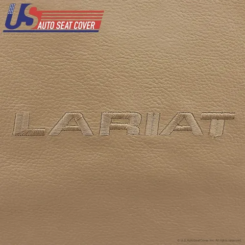 Vista 4 de 2001 para Ford F250 F350 Lariat Driver Bottom & Top Fundas de asiento de cuero Pergamino TAN