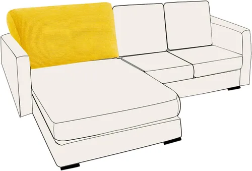 Vista 99 de UNBBRRL Fundas de cojín de asiento para sofá, elásticas, funda de cojín individual para sofá, fundas de cojín para sofá, fundas de héroe protegen