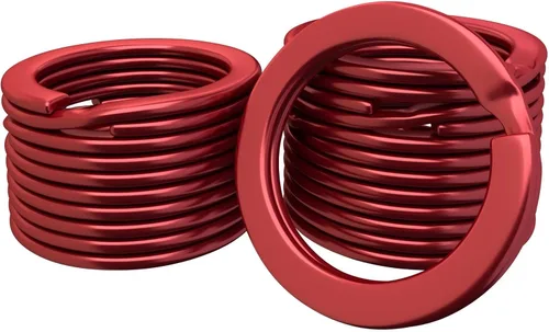Vista 9 de Llaveros pequeños de 0.8 pulgadas (0.787 in) – Llavero resistente a granel para manualidades – Llavero dividido collar para mascotas, llaves