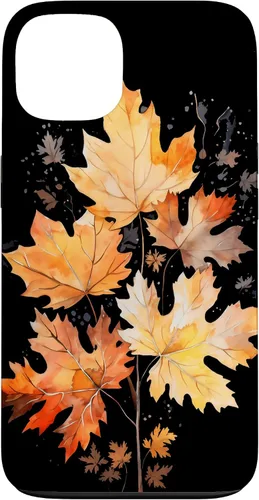 Vista 7 de iPhone 16 Autumn Leaves Watercolor Art Fall Season Thanksgiving Case