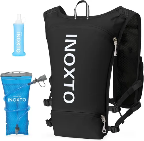 Vista 26 de INOXTO Running Hydration Vest Backpack,Lightweight Insulated Pack with 1.5L Water Bladder Bag Daypack for Hiking Trail Running Cycling Race Marathon