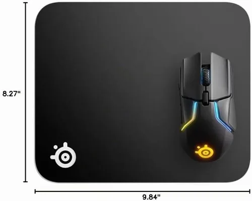 Vista 6 de SteelSeries QcK - Alfombrilla de mouse para juegos, tela pequeña, optimizada para sensores de juegos Negro