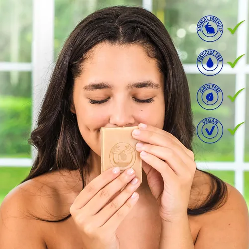 Vista 3 de Ancient Greek Remedy Jabón orgánico facial y corporal para piel seca, normal y sensible. Tratamiento de lavado suave para mujeres, hombres, paquete