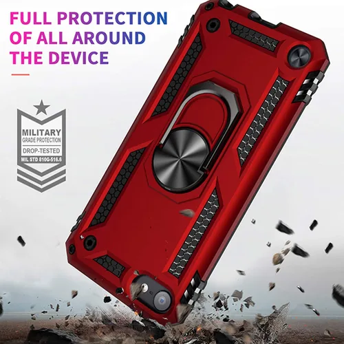 Vista 6 de ULAK Funda transparente para iPod Touch de 7ª generación y funda para iPod Touch de alta resistencia con protector de pantalla y soporte