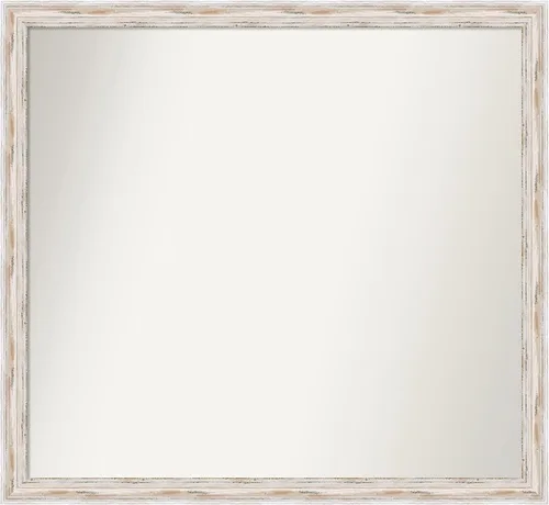 Vista 394 de Amanti Art Espejo personalizado, espejo de baño estrecho Alexandria White Wash, espejo de pared o espejo de tocador de baño sobre el fregadero