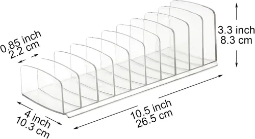 Vista 2 de Youngever Organizador de paleta de maquillaje de plástico grande, soporte para sombra de ojos transparente, organizador de paleta de cosméticos