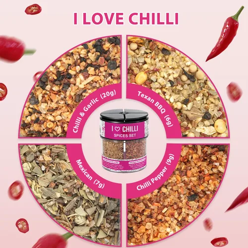 Vista 6 de Soeos 4-in-1 Spice Set (Pack of 3), 7.5 oz (200g) Garlic, Chili & Herbs Seasoning Blend – All-Purpose Cooking Spices for Everyday Meals, Marinades &