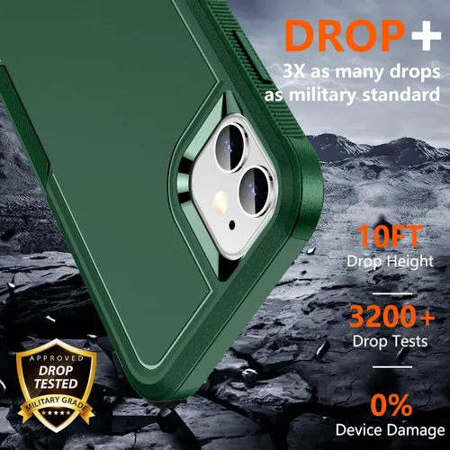 Vista 2 de SPIDERCASE Funda a prueba de golpes para iPhone 11, [protección contra caídas de grado militar de 10 pies], con 2 piezas