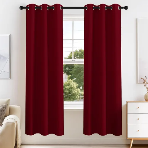 Vista 100 de PONY DANCE Cortinas para Autocaravana de 24 pulgadas de Largo, Cortinas Cortas para Baño y Cocina, Mini Cortinas de Privacidad para Camper