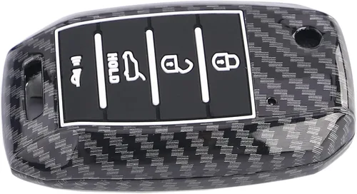 Vista 6 de Funda para llavero Kia Rio Optima Soul Sportage Sorento ABS Carbon