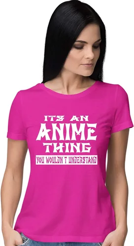 Vista 8 de Go All Out Camiseta con texto en inglés "It's an Anime Thing You Wouldn't Understand" para mujer Athletic Heather