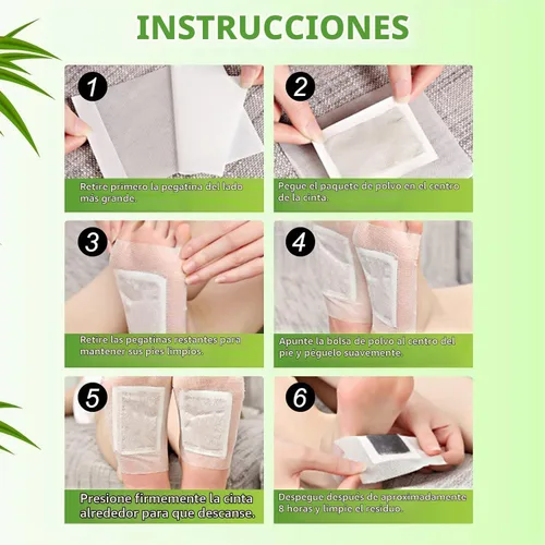 Vista 2 de 20 almohadillas para pies, almohadilla de polvo de jengibre y vinagre de bambú natural puro para el cuidado de los pies, almohadillas de limpieza