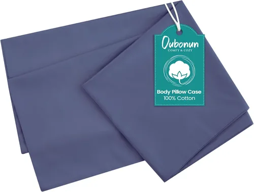 Vista 19 de Oubonun Funda de almohada corporal 100% algodón - 800 hilos/21x54, absorbente de humedad y transpirable, funda de almohada corporal de hotel premium