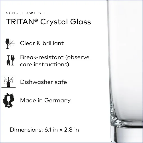 Vista 2 de SCHOTT ZWIESEL Basic Bar Selection - Vaso de bebida largo (juego de 6), vaso para bebidas largas, vasos de cristal Tritan aptos para lavavajillas