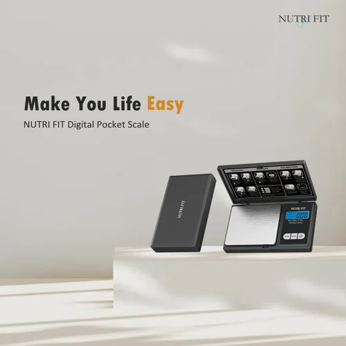 Vista 8 de NUTRI FIT Báscula de Gramos Báscula Digital Precisión de 0.01g, 500g Báscula de Bolsillo Pequeña Báscula de Joyería, Peso para Alimentos Onzas
