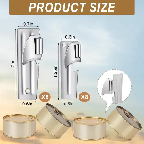 Vista 2 de Honeydak Abrelatas militares P-38 y P-51 de acero inoxidable para campamento, portátil, para supervivencia, para viajes, cocina, hombres y mujeres