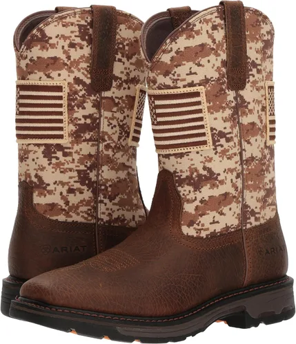 Vista 7 de Ariat Workhog Patriot - Botas de trabajo con punta de acero para hombre