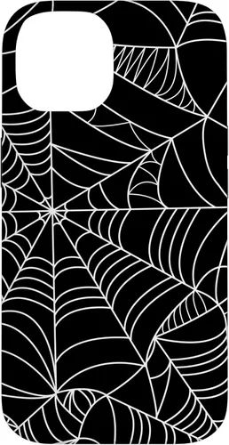 Vista 4 de iPhone 16 Spider Web Halloween Pattern Spooky on Black Case