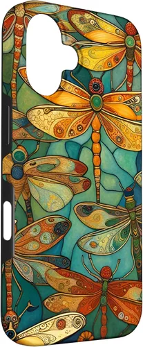 Vista 3 de iPhone 16 Dragonfly Party III Pretty Dragonflies In A Garden Flying Case