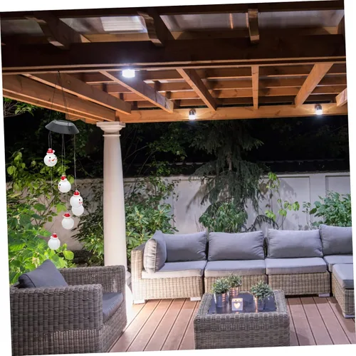 Vista 3 de BESPORTBLE Campanilla de viento solar que cambia la luz LED colgante decoración para uso al aire libre carillón de viento alimentado por energía
