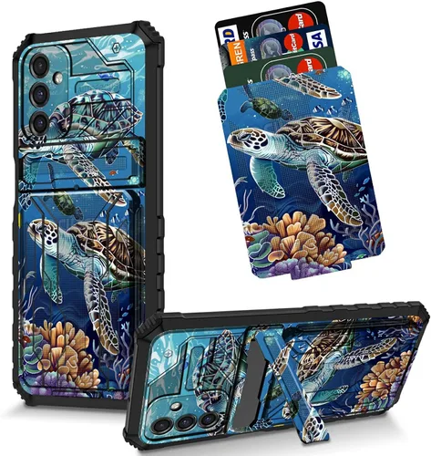 Vista 18 de Funda para Galaxy S21 FE 5G 2022 con soporte, funda de doble capa de policarbonato duro de TPU suave, estampado de vaca, estampado animal