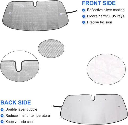 Vista 4 de Parasol para parabrisas compatible con Mazda MX-5 NC RF Miata 2009-2015, parasol plegable para ventana delantera, visera de protección solar