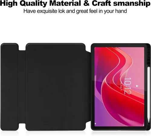 Vista 4 de Funda para tableta Samsung Galaxy Tab A8 de 10.5 pulgadas, teclado redondo inalámbrico desmontable Bluetooth, cubierta trasera transparente