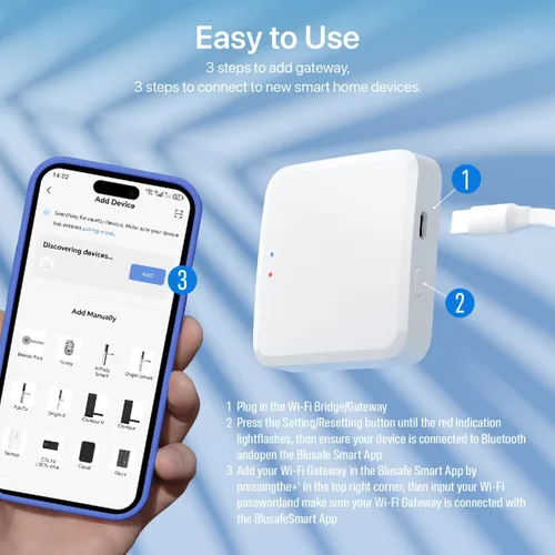 Vista 8 de TUYA - Puerta de enlace WiFi para timbre de puerta inteligente, cerrojo de huella digital