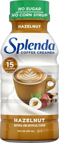 Vista 10 de SPLENDA Crema de café de vainilla francesa baja en calorías, sin azúcar, botella de 8 onzas líquidas