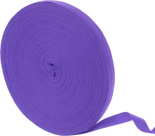 Vista 17 de uxcell Cinta de sarga de algodón de 50 yardas, cinta de espiga de 3/8 pulgadas para coser ropa, manualidades (azul)