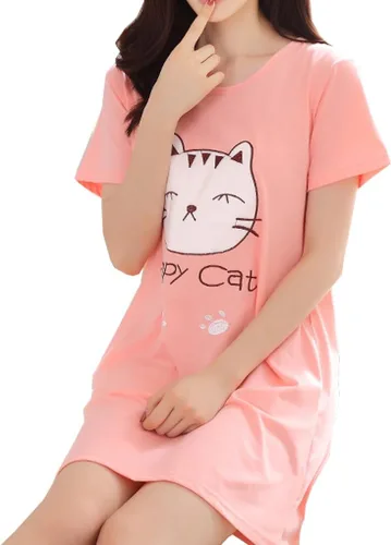 Vista 2 de Vopmocld Camisón suave de verano de manga corta para niñas grandes