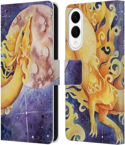 Vista 358 de Head Case Designs Officially Licensed Carla Morrow Galactic Entrancement Dragons Leather Wallet Case Compatible with Samsung Galaxy A07 4G